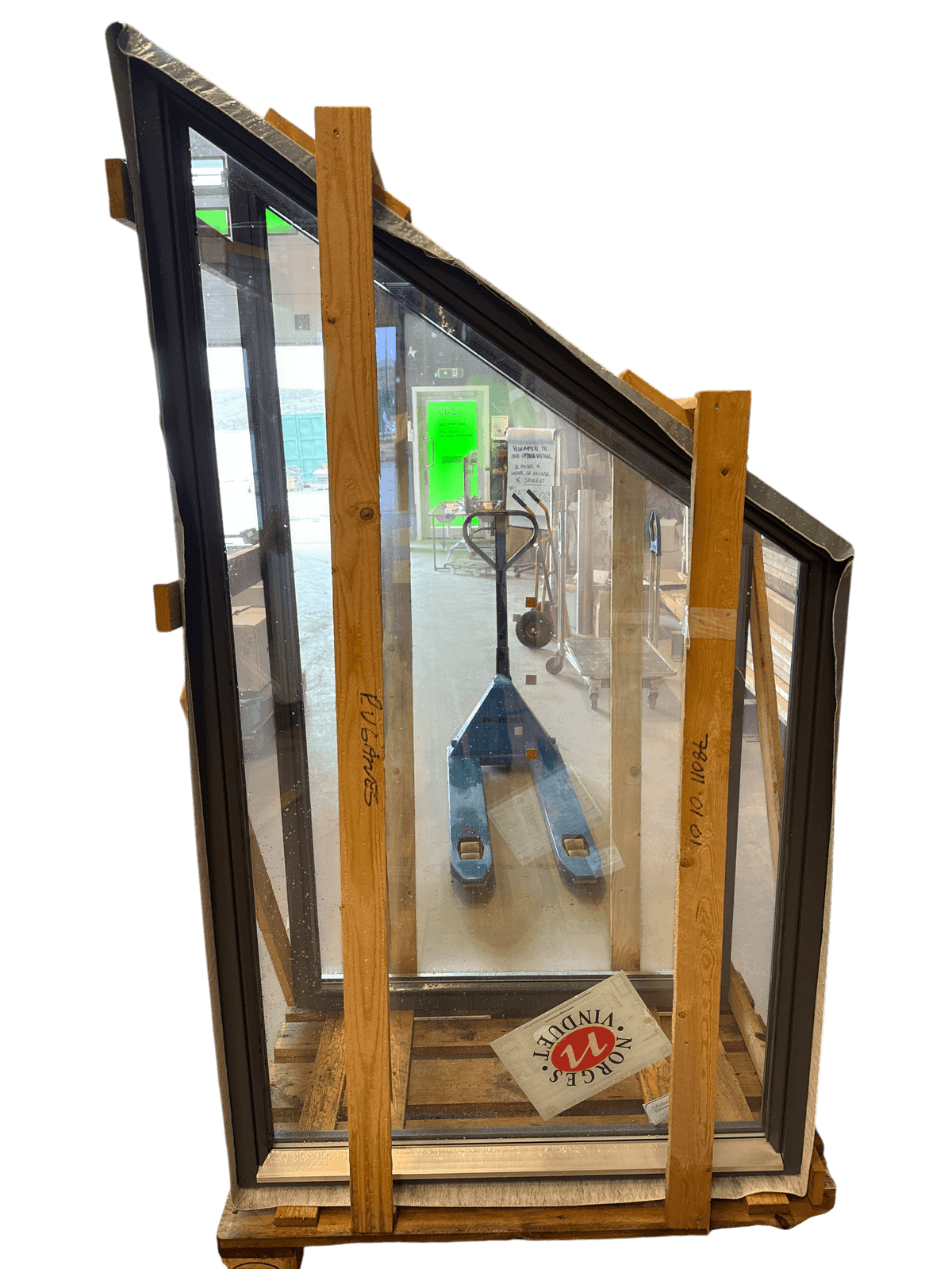 Norgesvindu fastkarm 110x200(122) skrå H 2lagsglass