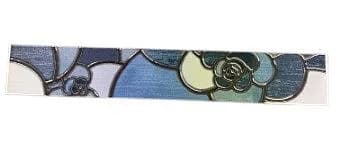 Dekorflis med blomster – 7x45 cm - bilde 1