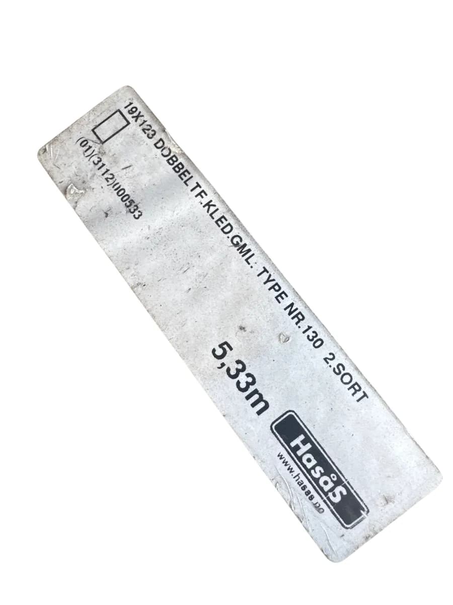 Hasås Dobbeltfalset Kledning 19x123mm Type 130, 2. Sort pakke 529,2 lm - bilde 1