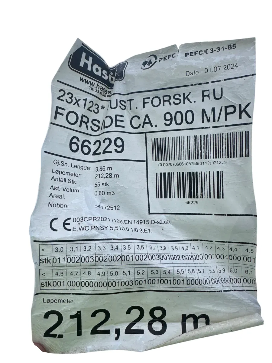 Hasås Forskaling 23x123 mm pakke 212 lm - bilde 1