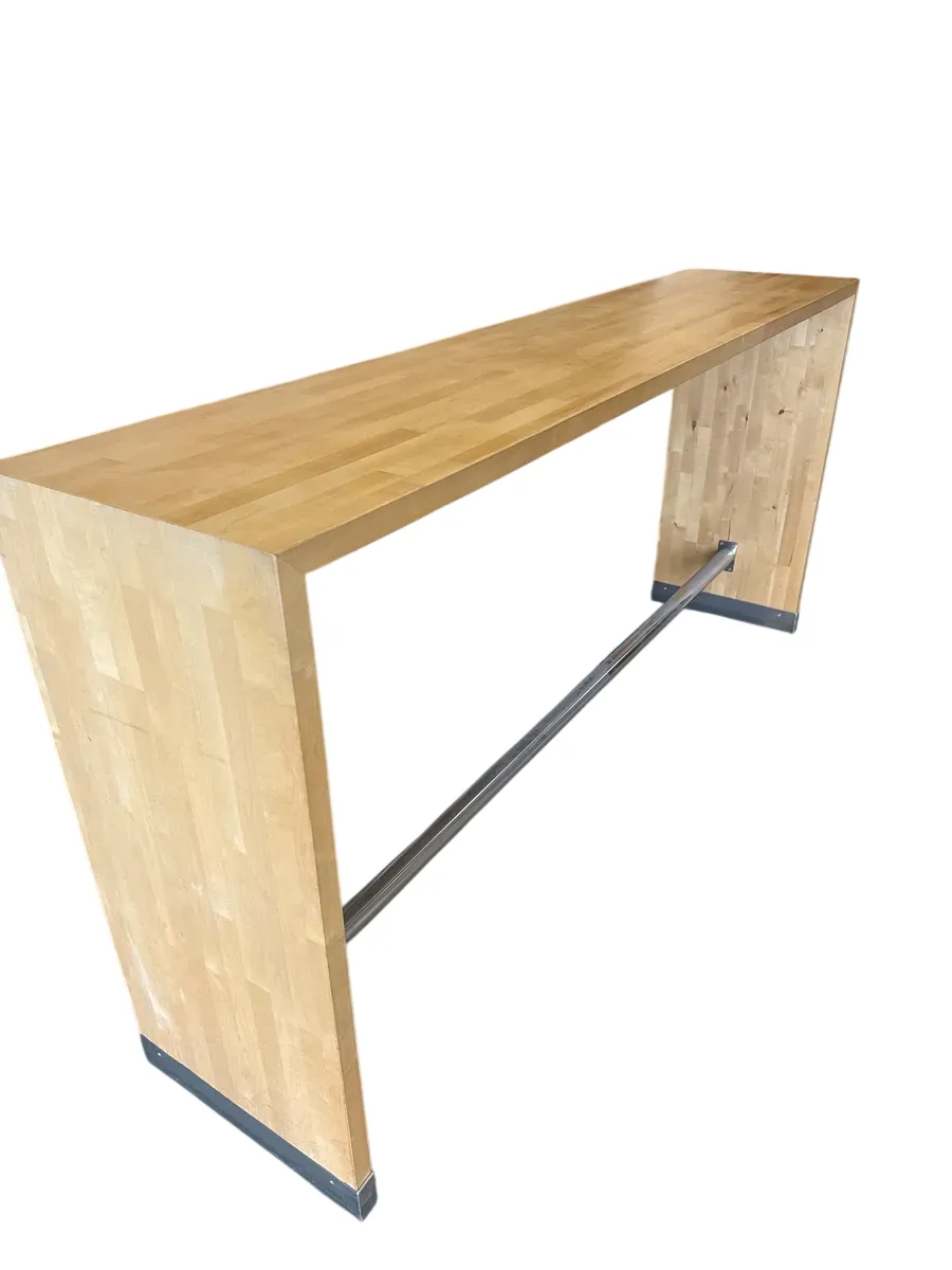 Barbord i tre med fotstøtte 225x50x110 - bilde 1