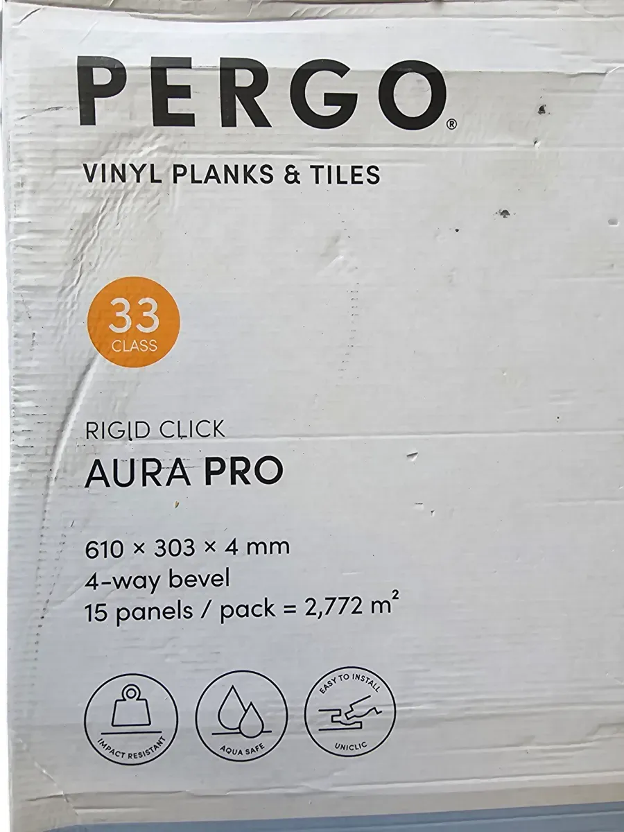 Pergo Aura Pro Rigid Click Vinylgulv, enkelt panel. - bilde 1