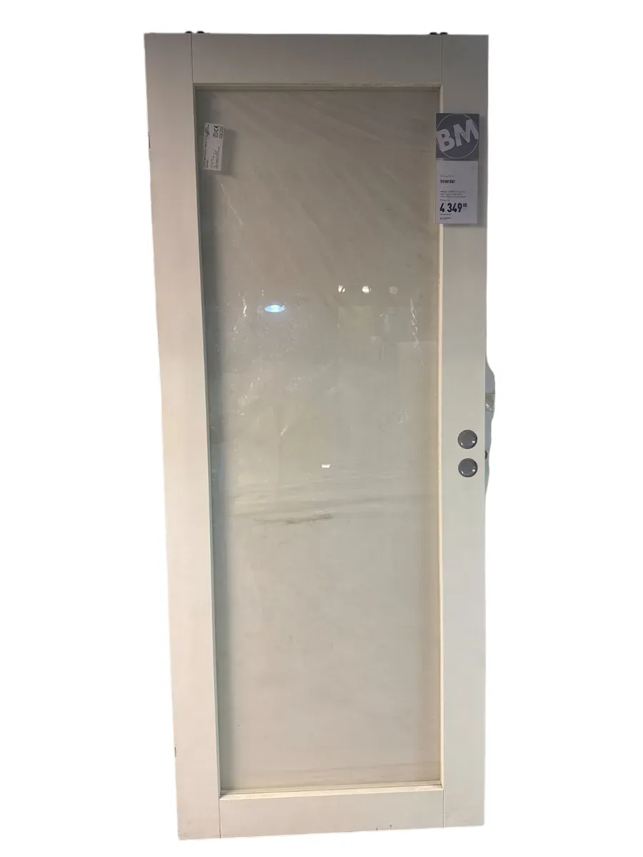 DØRBL ID CELLO 1 SP HVIT med 4mm herdet glass 82x205 - bilde 1
