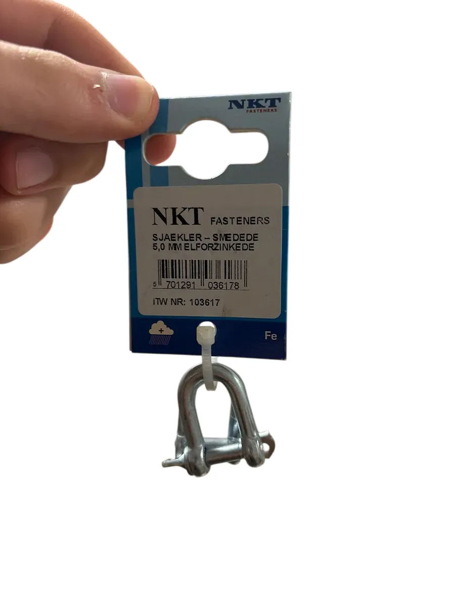 NKT Fasteners Smedet Sjakkel 5,0 mm Elforzinket - bilde 1