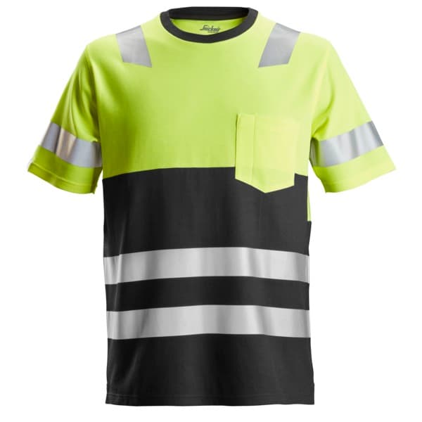 T-SKJORTE 2534 KL1 GUL/SOR XXL - bilde 1