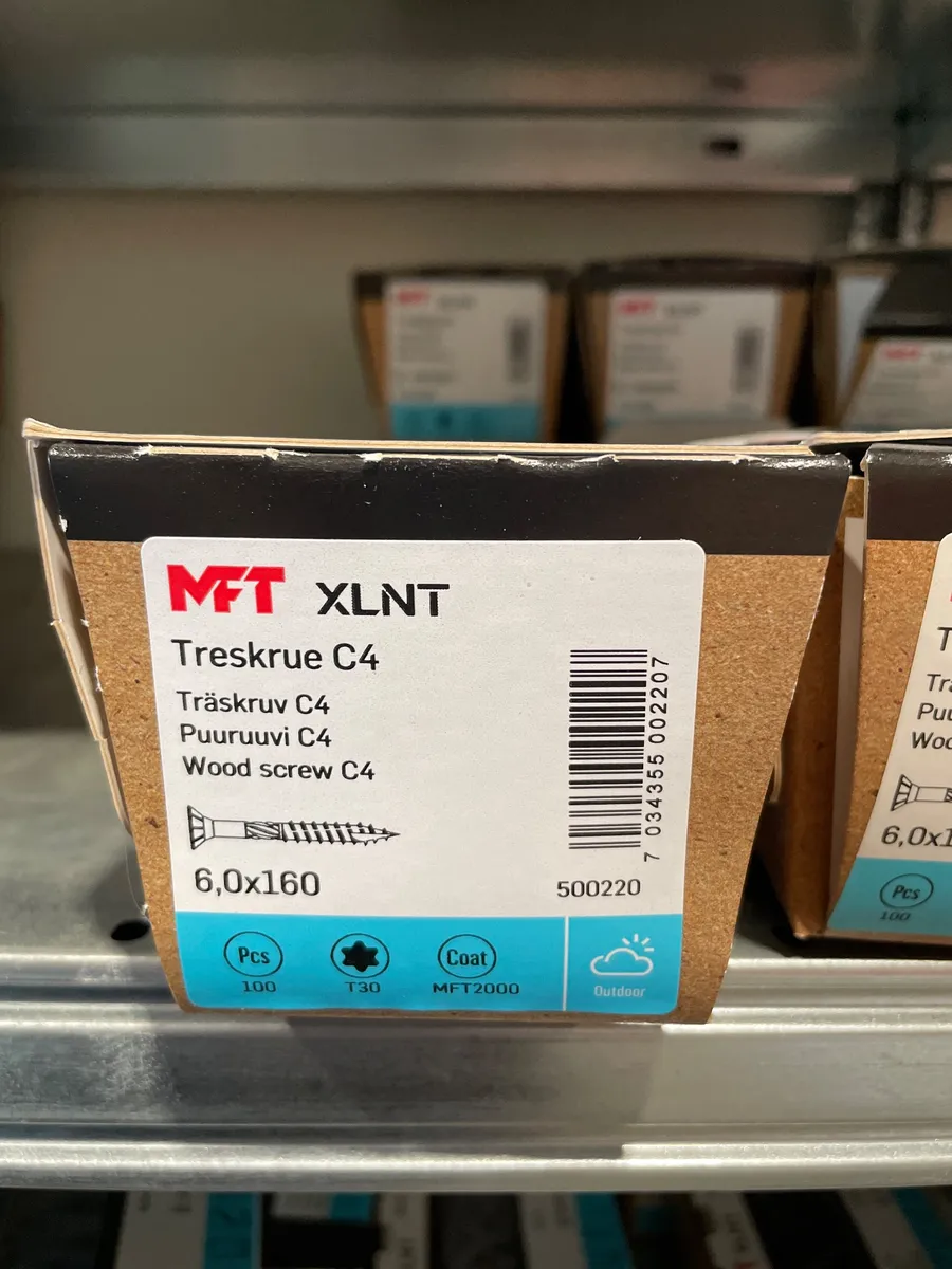 MFT XLNT C4 Treskrue 6,0x160mm 100 stk - bilde 1