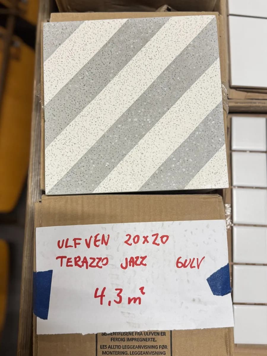 Ulfven terazzo jazz 20x20 4,3 kvm gulv - bilde 1