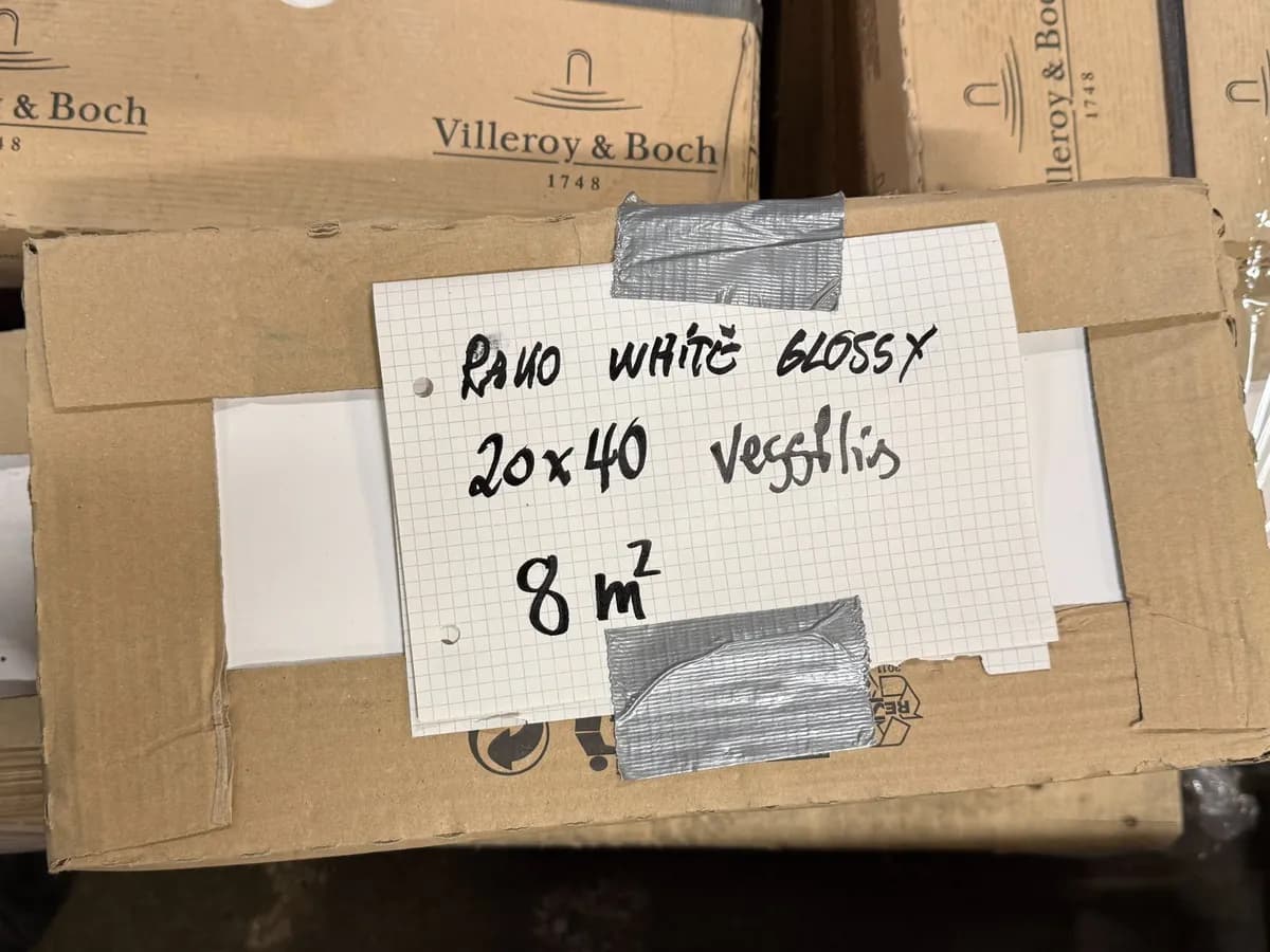 Rako white glossy 20x40 8 kvm vegg - bilde 1