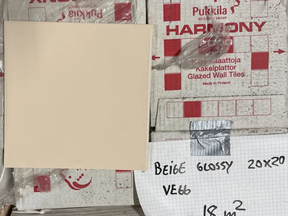 Harmony beige glossy 20x20 18 kvm vegg - bilde 1