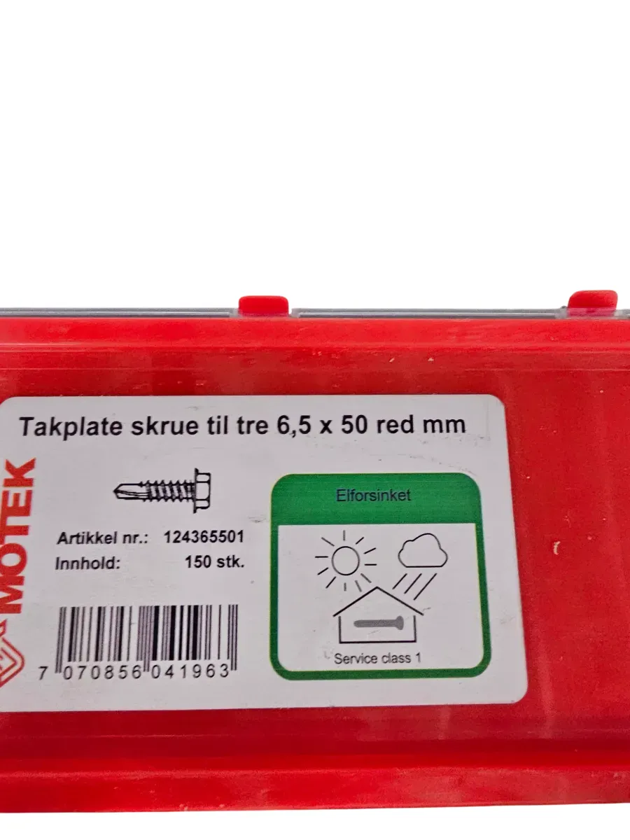 Motek Takplateskrue til tre 6,5x50 - bilde 1