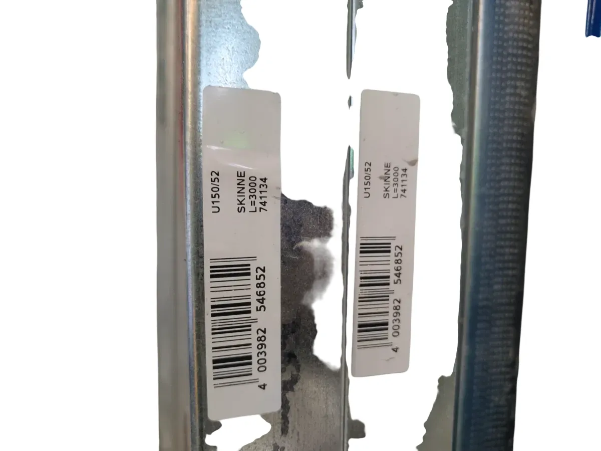 Stålstender U 150/52/0,47 3000mm Skinne - bilde 1