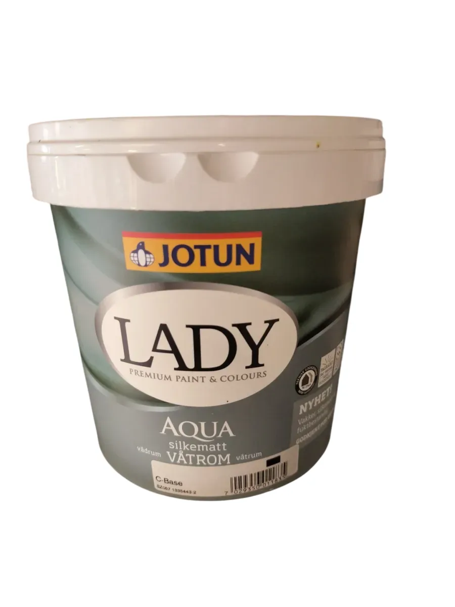 Jotun Lady Aqua silkematt våtrom C-Base 2,7L - bilde 1