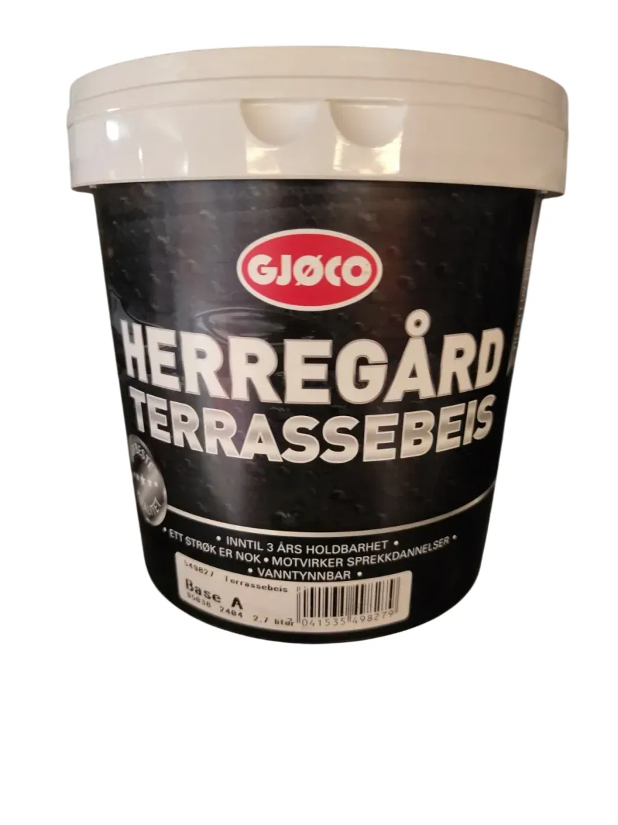 Gjøco Herregård Terrassebeis Vannbasert Base A 2,7 liter - bilde 1