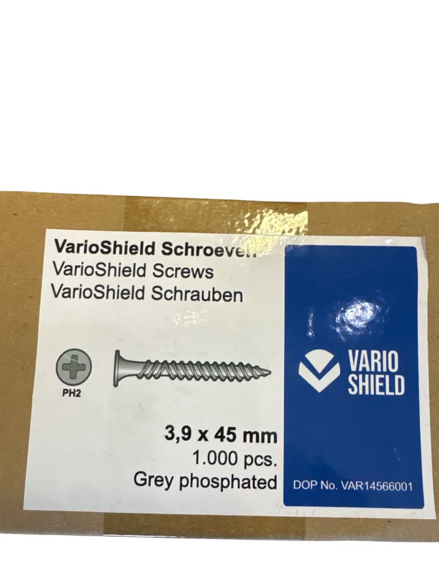 VarioShield Skruer 3,9 x 45 mm, Grå fosfatert, 1000 stk. - bilde 1