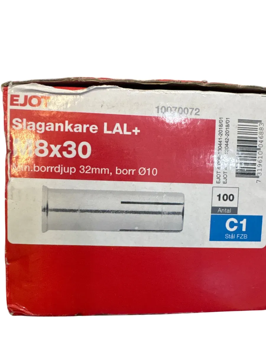 EJOT Slagankare LAL+ M8x30 - bilde 1