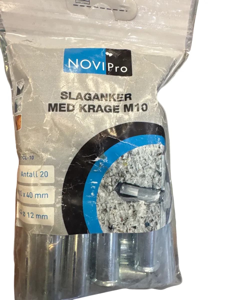 NOVIPRO Slaganker med krage M10 (20 stk) - bilde 1