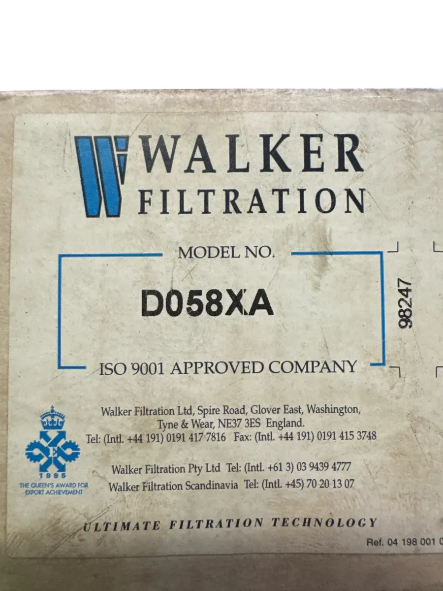 Walker Filtration D058XA Filterelement - bilde 1
