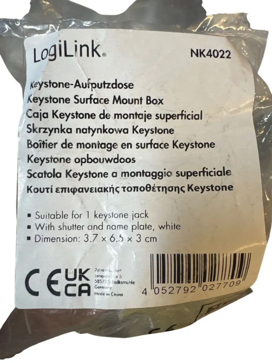 LogiLink Keystone Surface Mount Box NK4022 - bilde 1