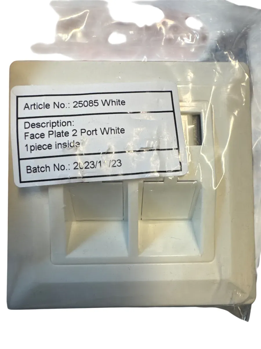 Suttle 2-Port Keystone Vegguttak Hvit - bilde 1