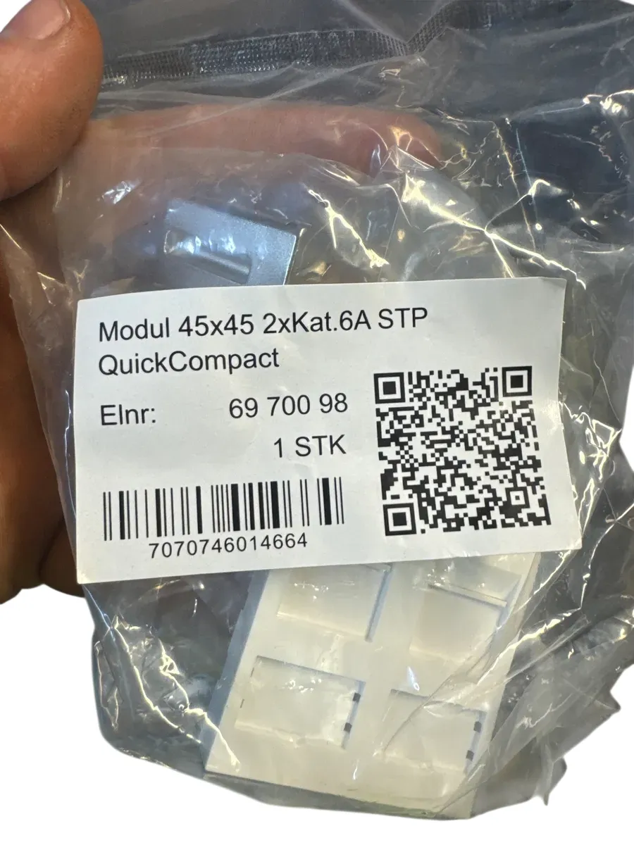 Modul 45x45 2xKat.6A STP QuickCompact - bilde 1