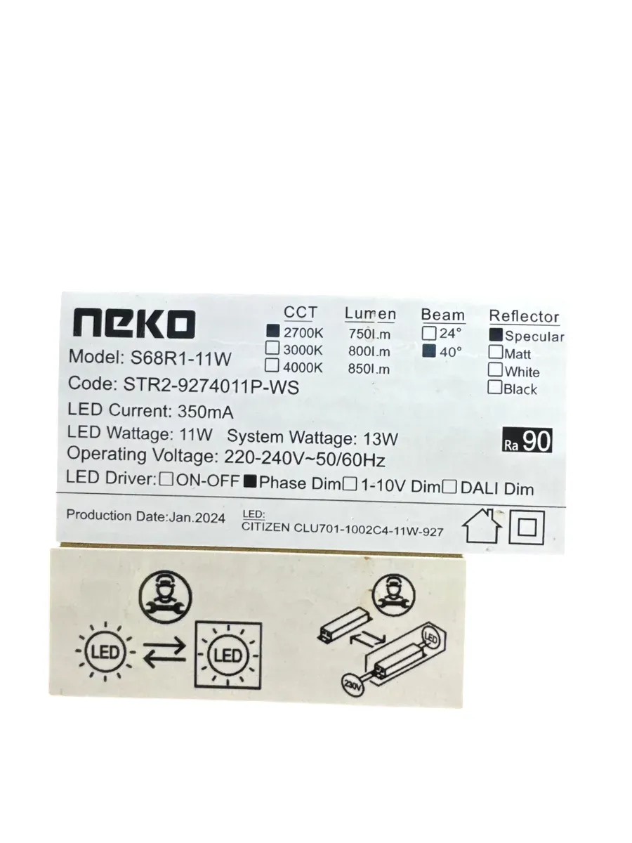 NEKO SENSE 68R1-11W LED Downlight - bilde 1