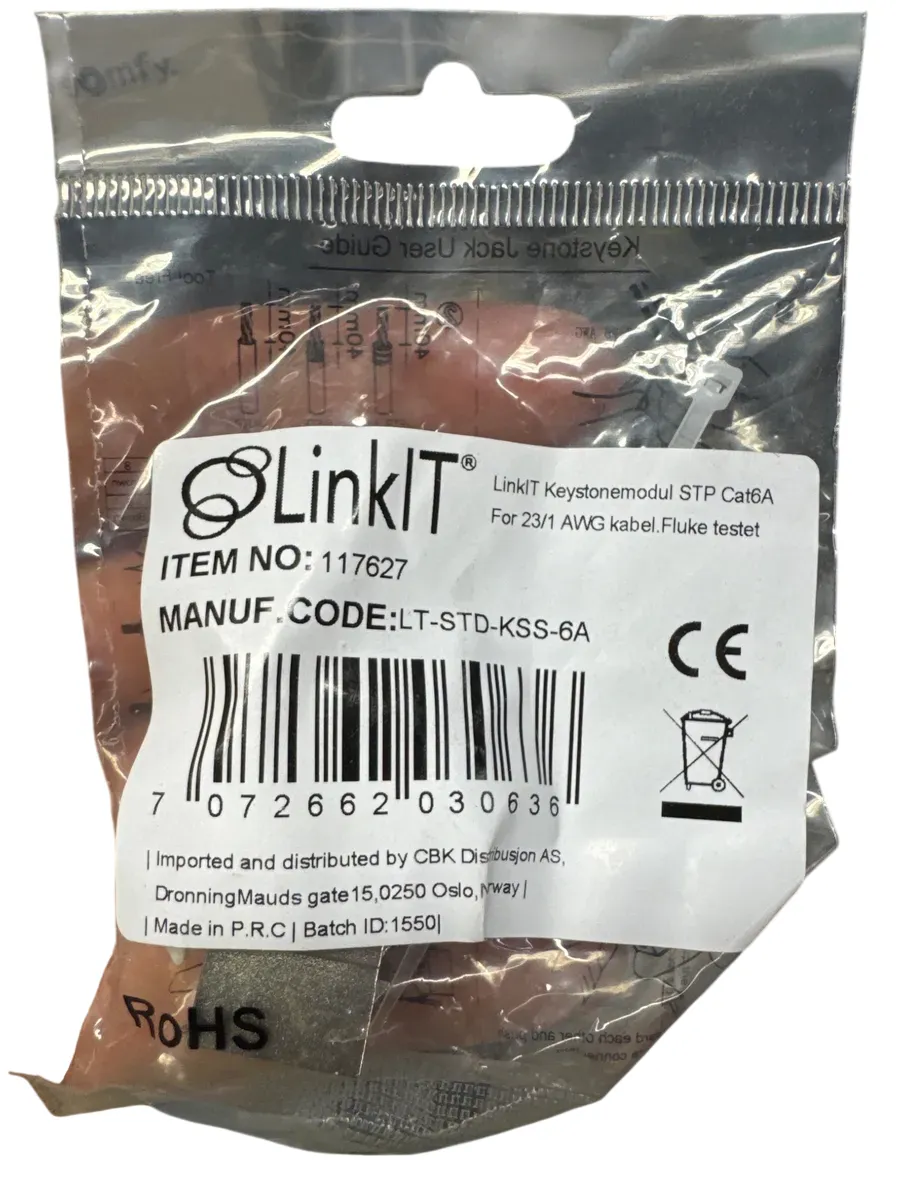 LinkIT Keystonemodul STP Cat6A - bilde 1