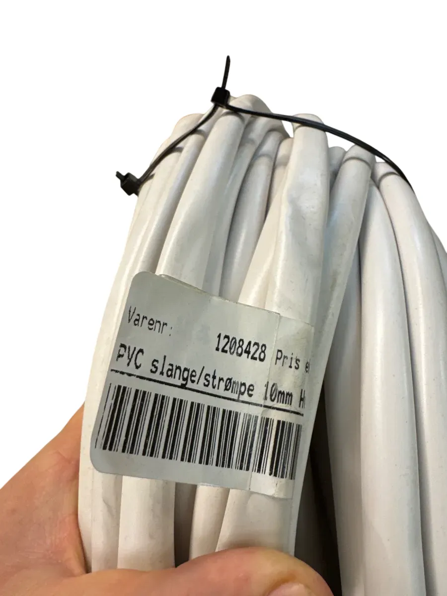 PVC-strømpe 10mm Hvit (ca 60m) - bilde 1