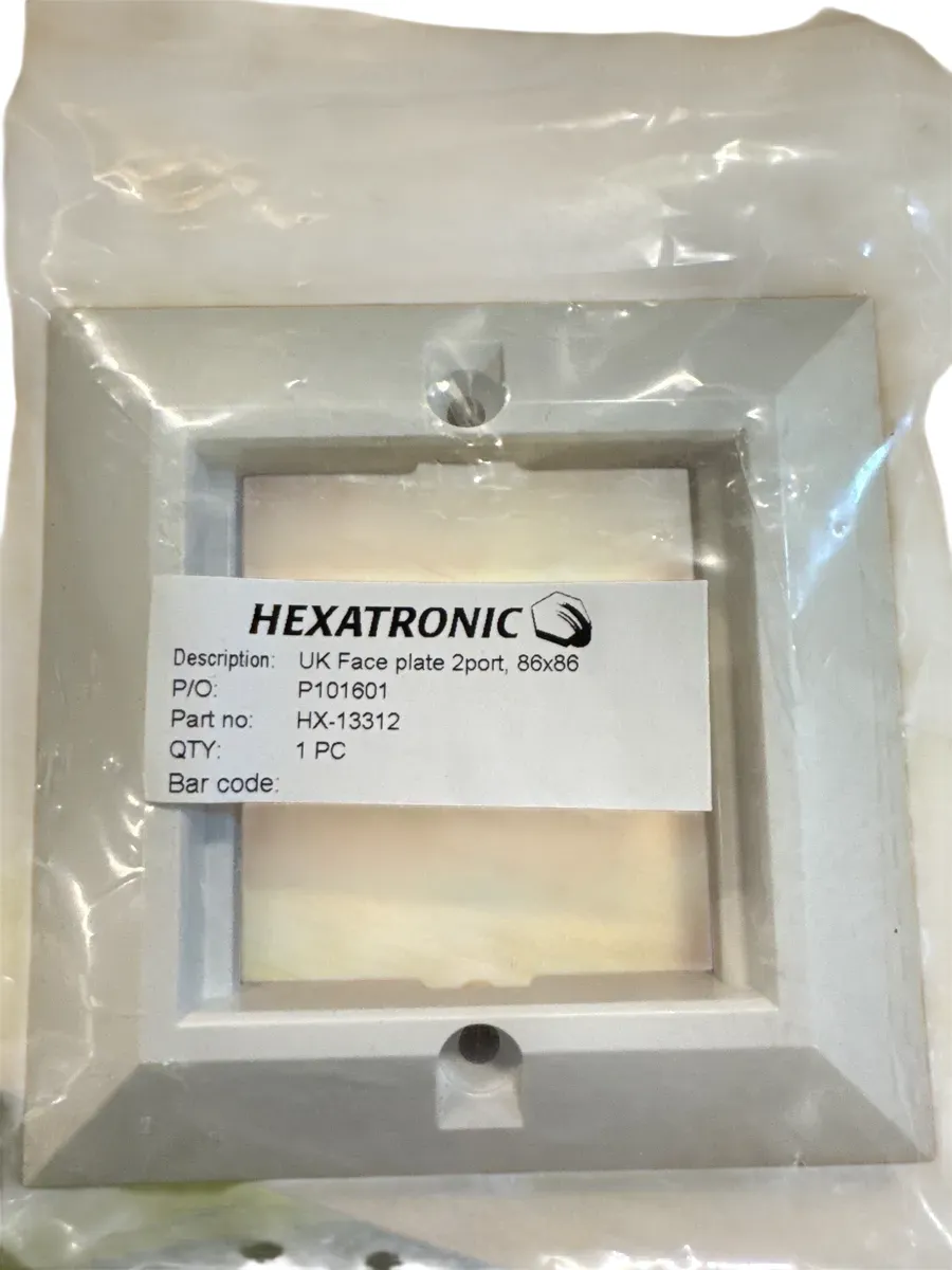 Hexatronic UK Vegguttak 2-port, 86x86 - bilde 1