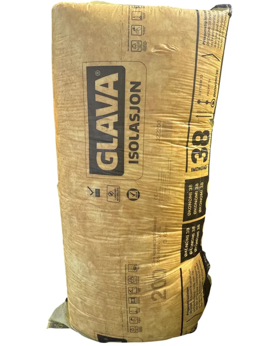 GLAVA ØKONOMI 38 PLATE 200x605x1200 3,63 kvm (utsatt for fukt) - bilde 1