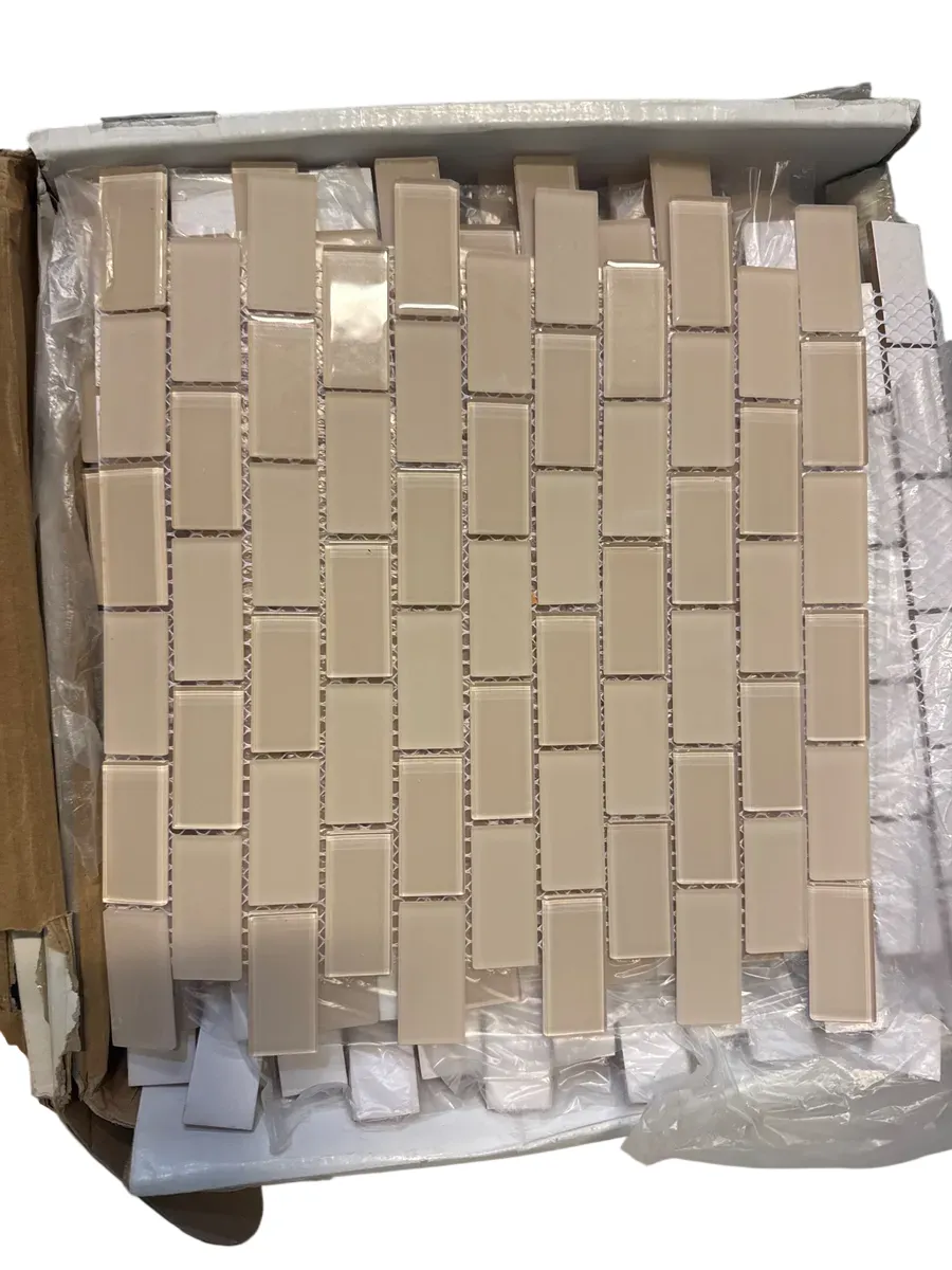 Glassmosaikk lys beige - bilde 1