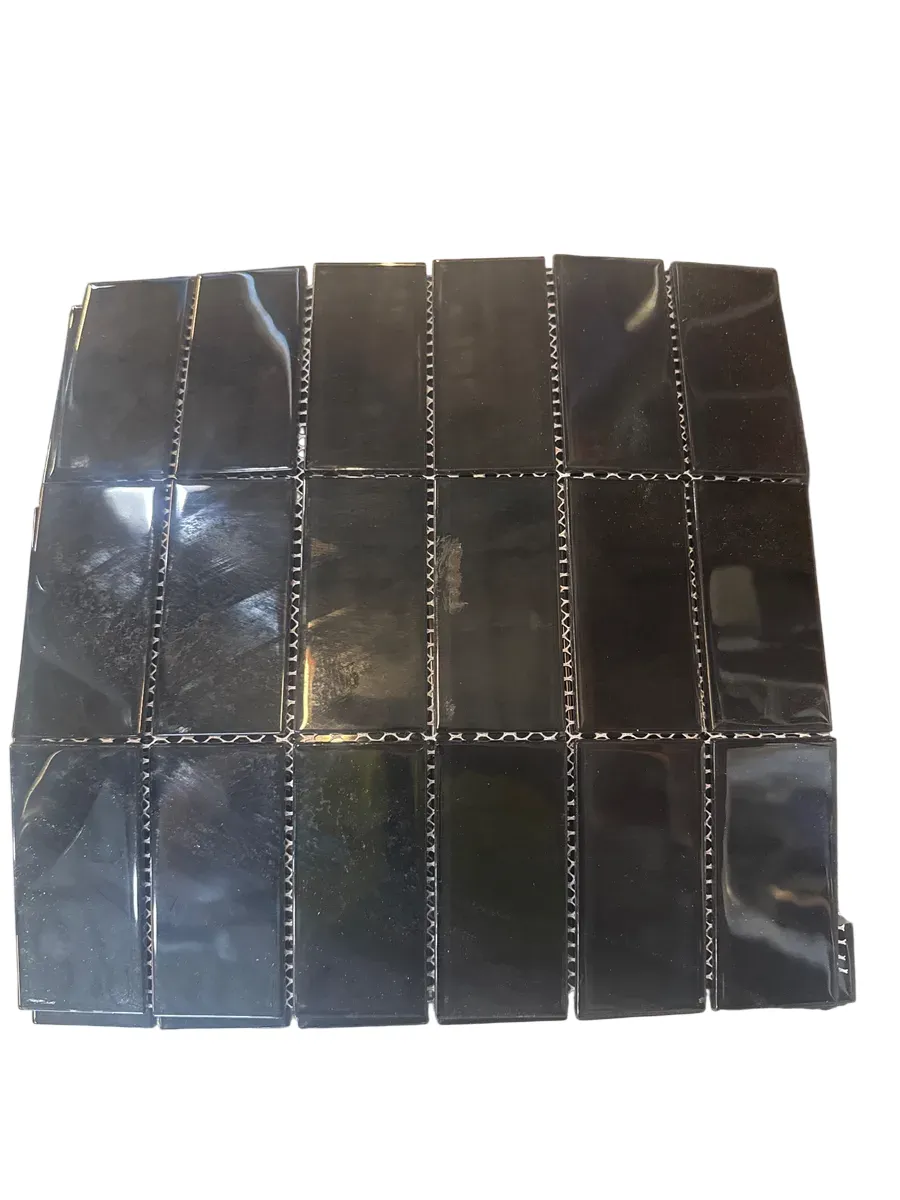 Svart Glassmosaikkflis 30x30 cm - bilde 1