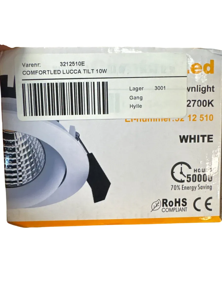 ComfortLED LUCCA Tilt 10W 2700K Downlight - bilde 1