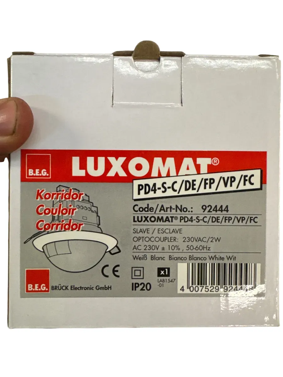 B.E.G. LUXOMAT PD4-S-C/DE/FP/VP/FC Korridor Bevegelsesdetektor - bilde 1