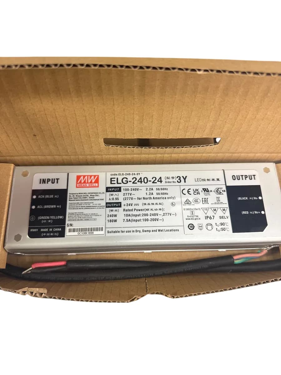 Mean Well ELG-240-24-3Y LED-driver - bilde 1