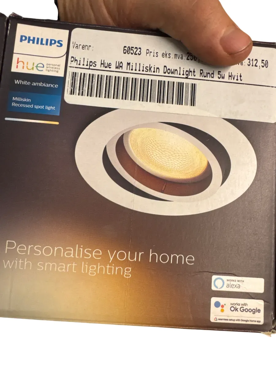Philips Hue WA Milliskin Downlight Rund 5W Hvit - bilde 1