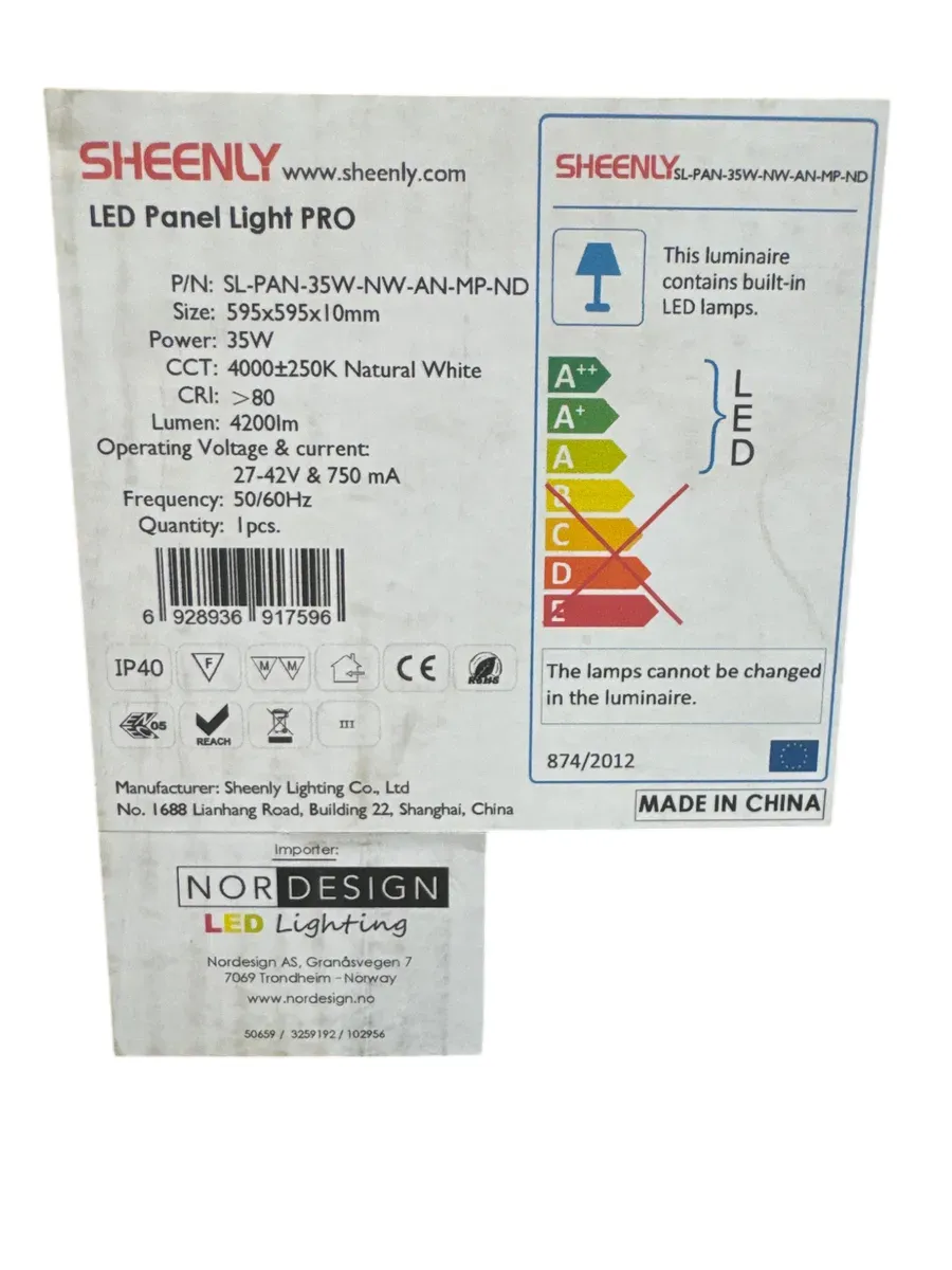 Sheenly LED Panel Light PRO SL-PAN-35W-NW-AN-MP-ND - bilde 1