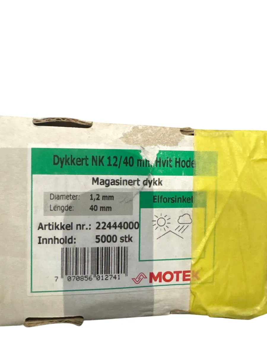 Motek Dykkert NK 12/40 mm Hvit Hode - bilde 1