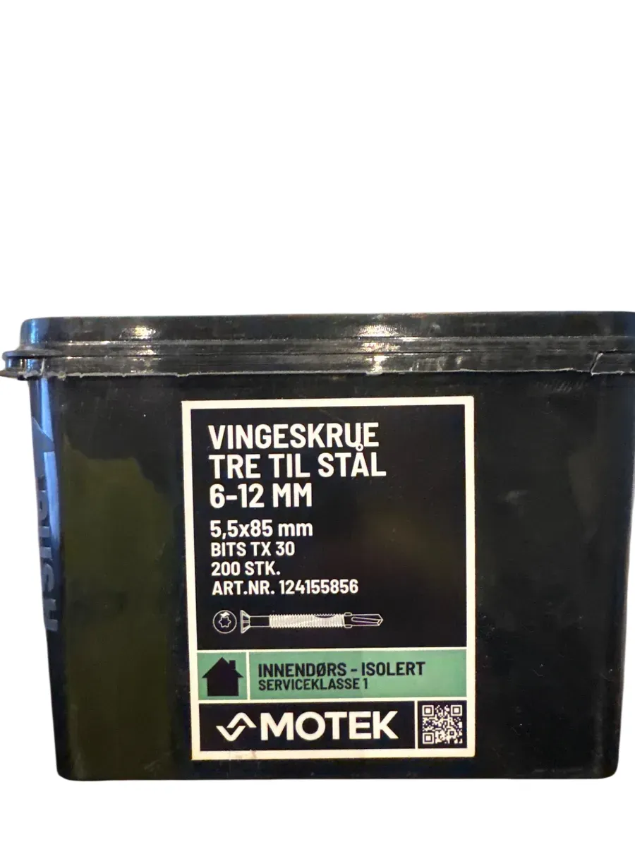 Motek Vingeskrue Tre til Stål 5,5x85mm (6-12mm) - bilde 1