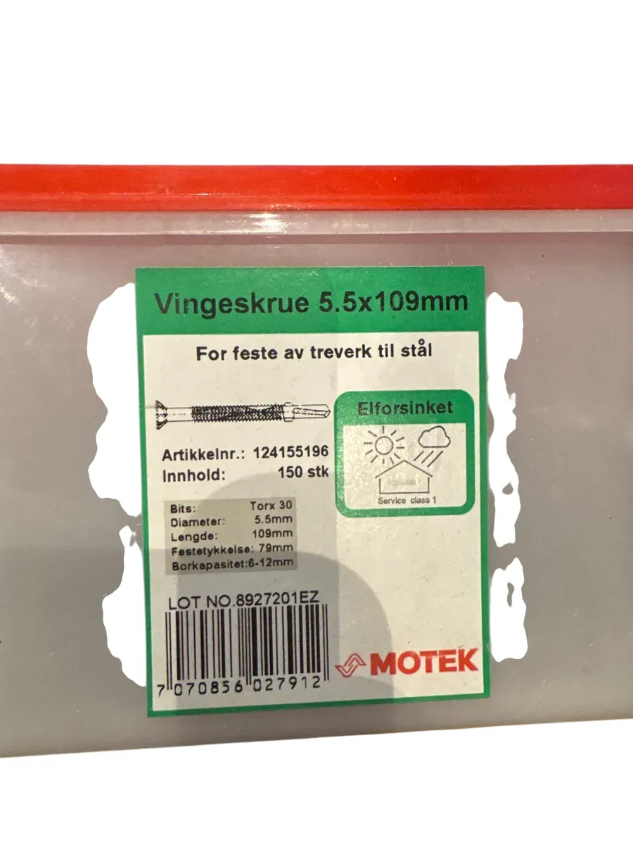 Motek Vingeskrue 5.5x109mm - bilde 1