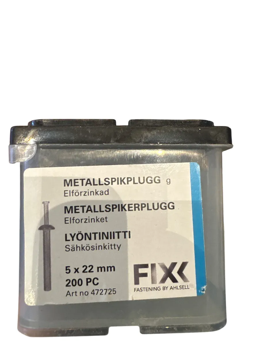 Metallspikplugg FIXX 5x22 mm - bilde 1