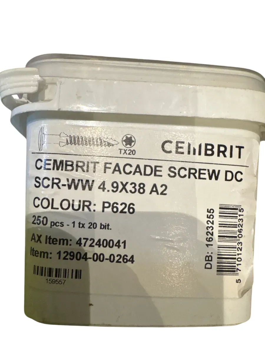 Cembrit Fasadeskrue DC SCR-WW 4.9x38 A2 - bilde 1