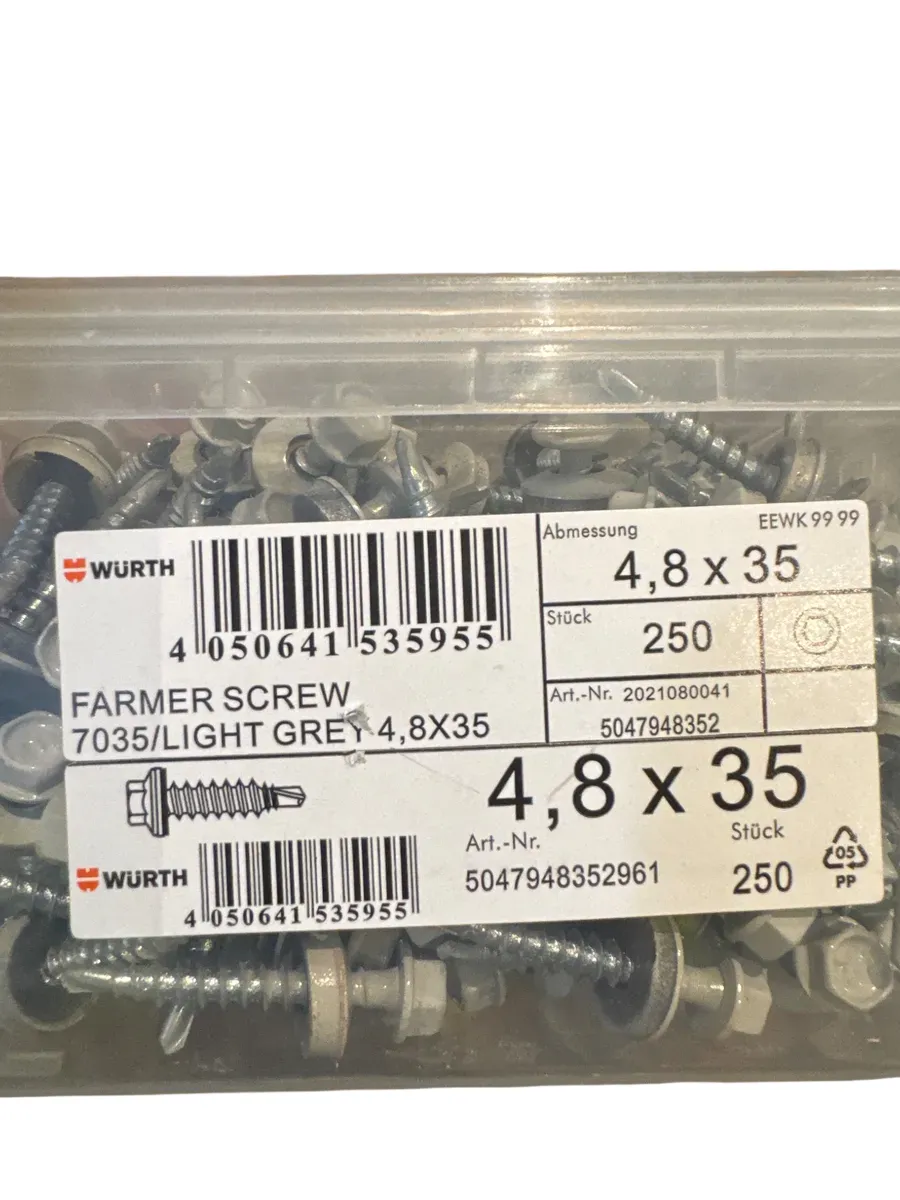 Wurth Farmer skrue 4.8x35 Light Grey - bilde 1