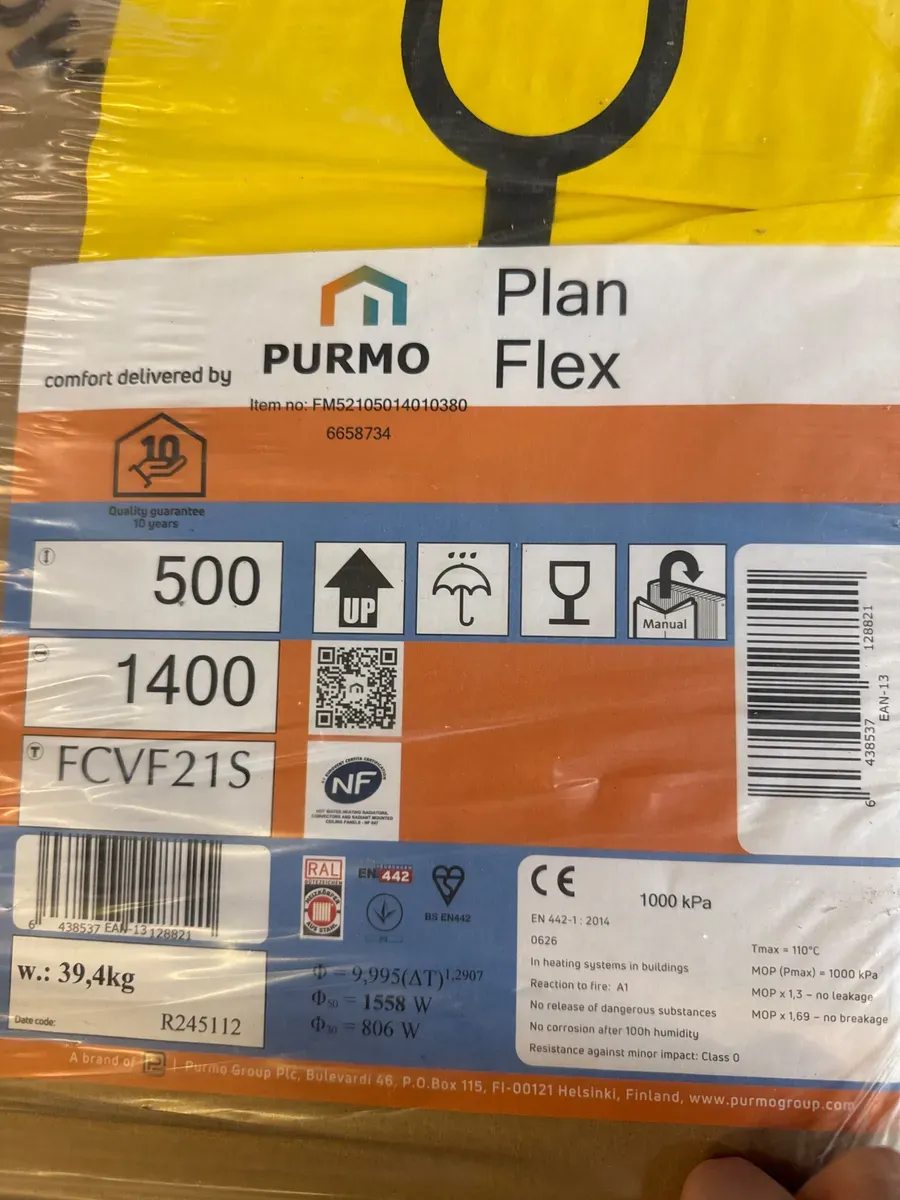Purmo Compact Ventil Flex Plan FCVF21S Radiator 500x1400mm - bilde 1