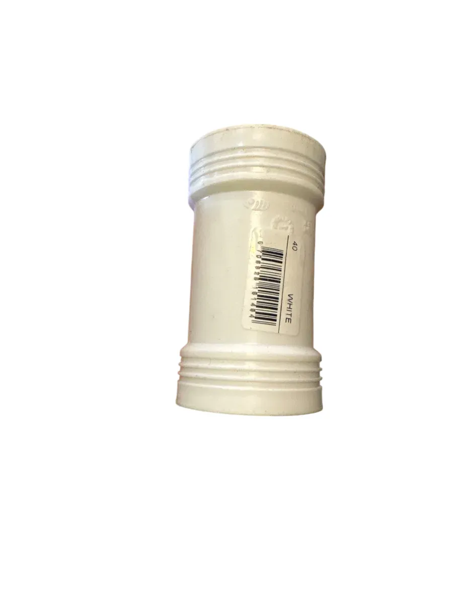 Wavin Wafix PP Dobbeltmuffe 40mm Hvit - bilde 1