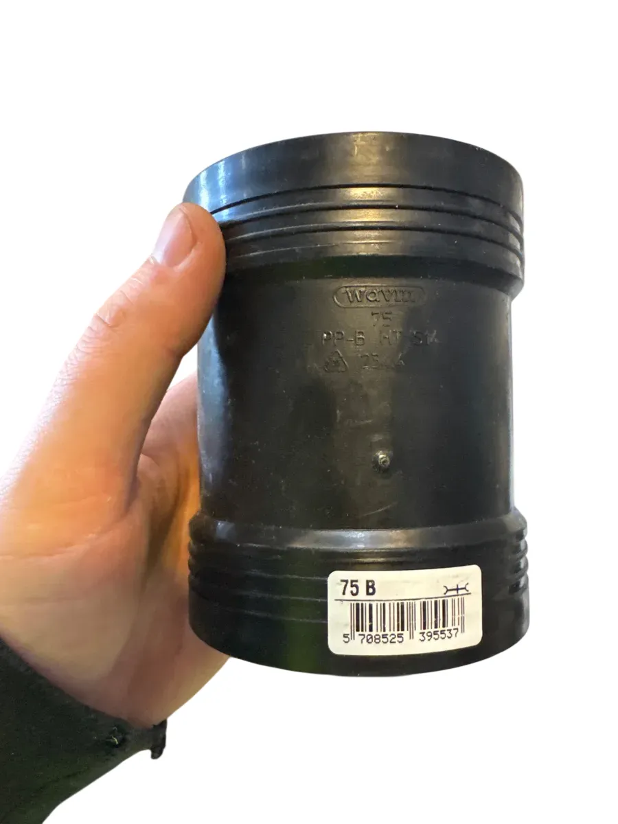 Wavin Wafix PP Skjøtemuffe 75mm - bilde 1