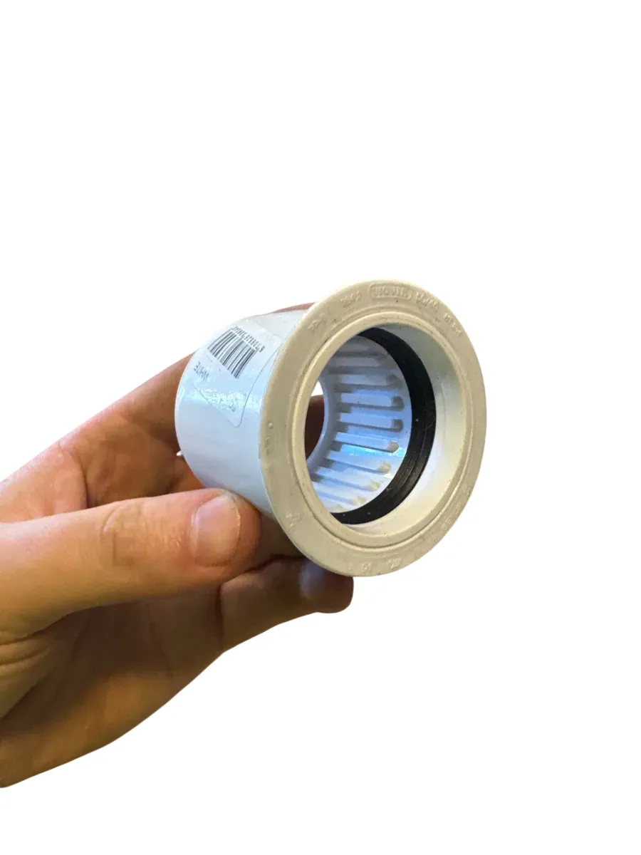 WAVIN WAFIX PP DOBBELTMUFFE HVIT 50MM - bilde 1