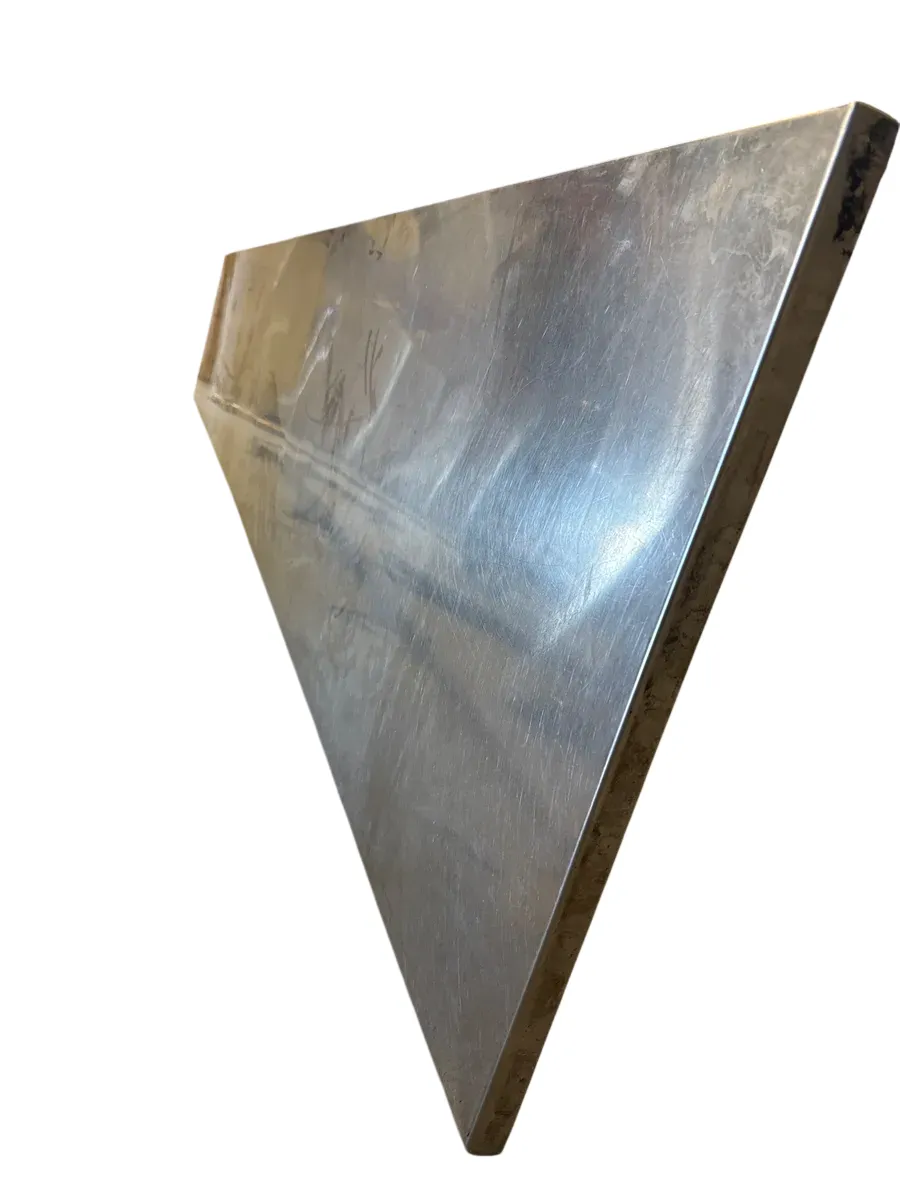 Benkeplate belagt i rustfritt stål 380cm - bilde 1