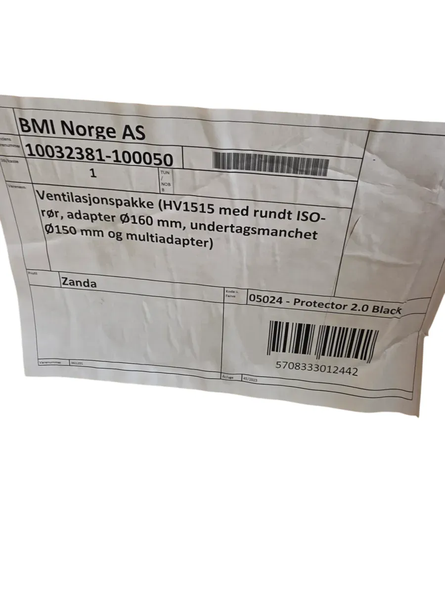 Zanda Protector Ventilasjonspakke Svart - bilde 1