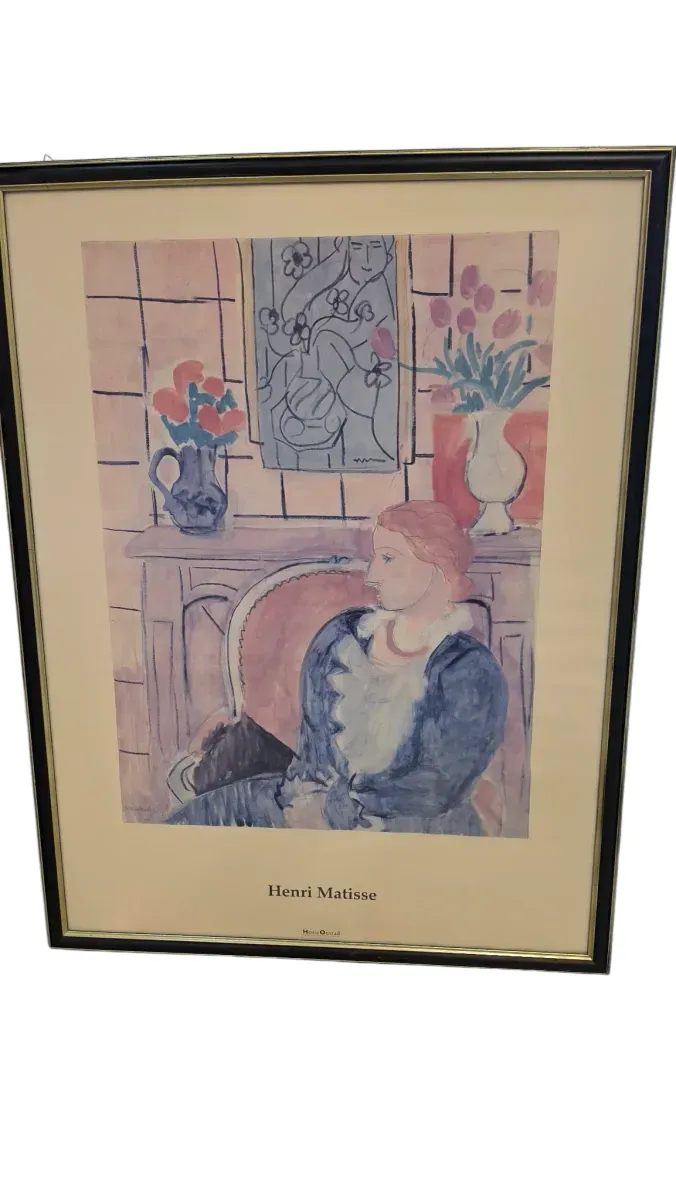 Henri Matisse kunstplakat - Kvinne i lilla kåpe - bilde 1