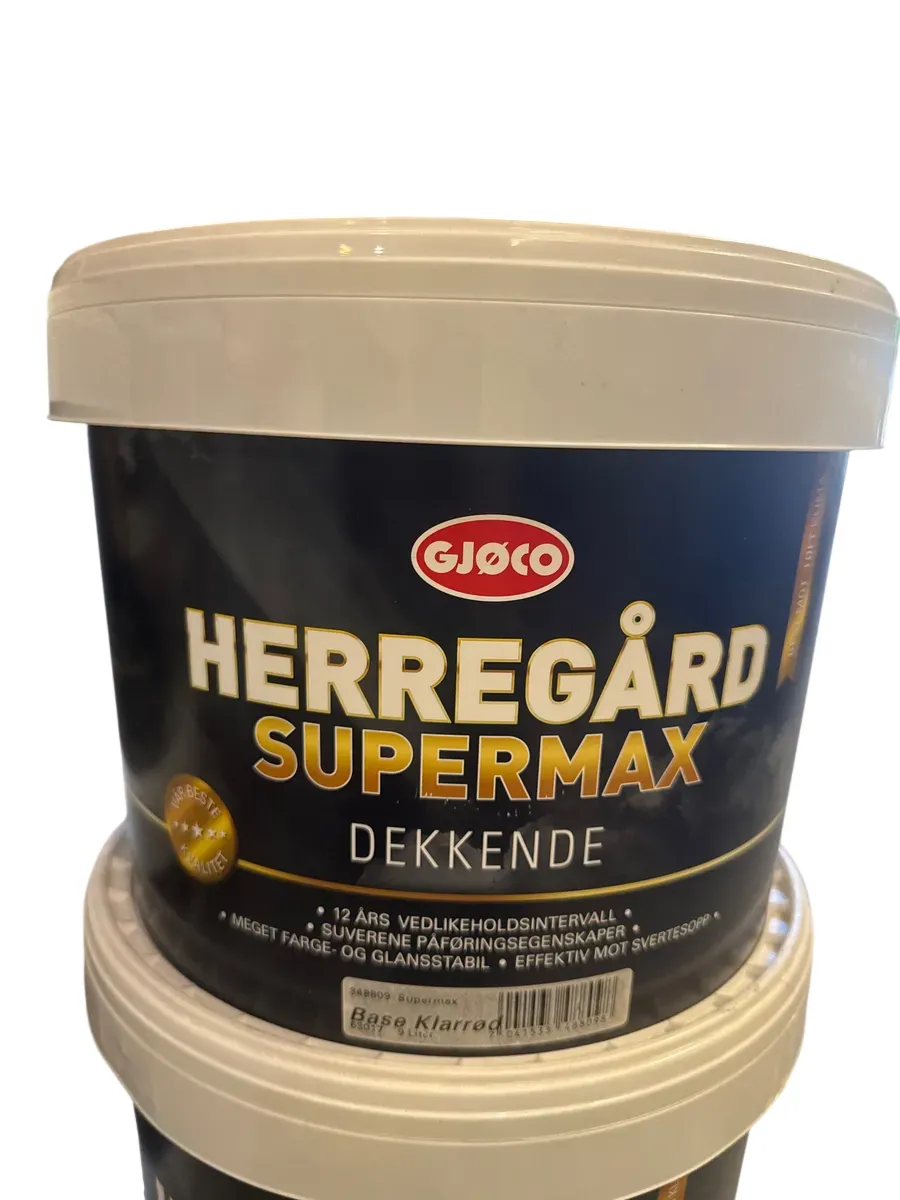 Gjøco Herregård Supermax Dekkende Base Klarrød 9 Liter - bilde 1